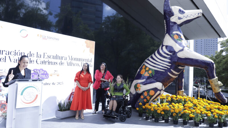 Senado combate la desigualdad… con un Xoloitzcuintle gigante de cartón